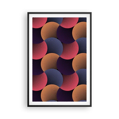 Plakat w czarnej ramie - W kolistym rytmie - 61x91 cm