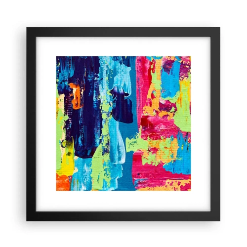 Plakat w czarnej ramie - Życie jest piękne! - 30x30 cm