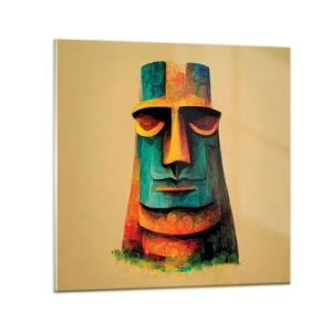Obraz na szkle - Posągowy, a sympatyczny - 60x60 cm