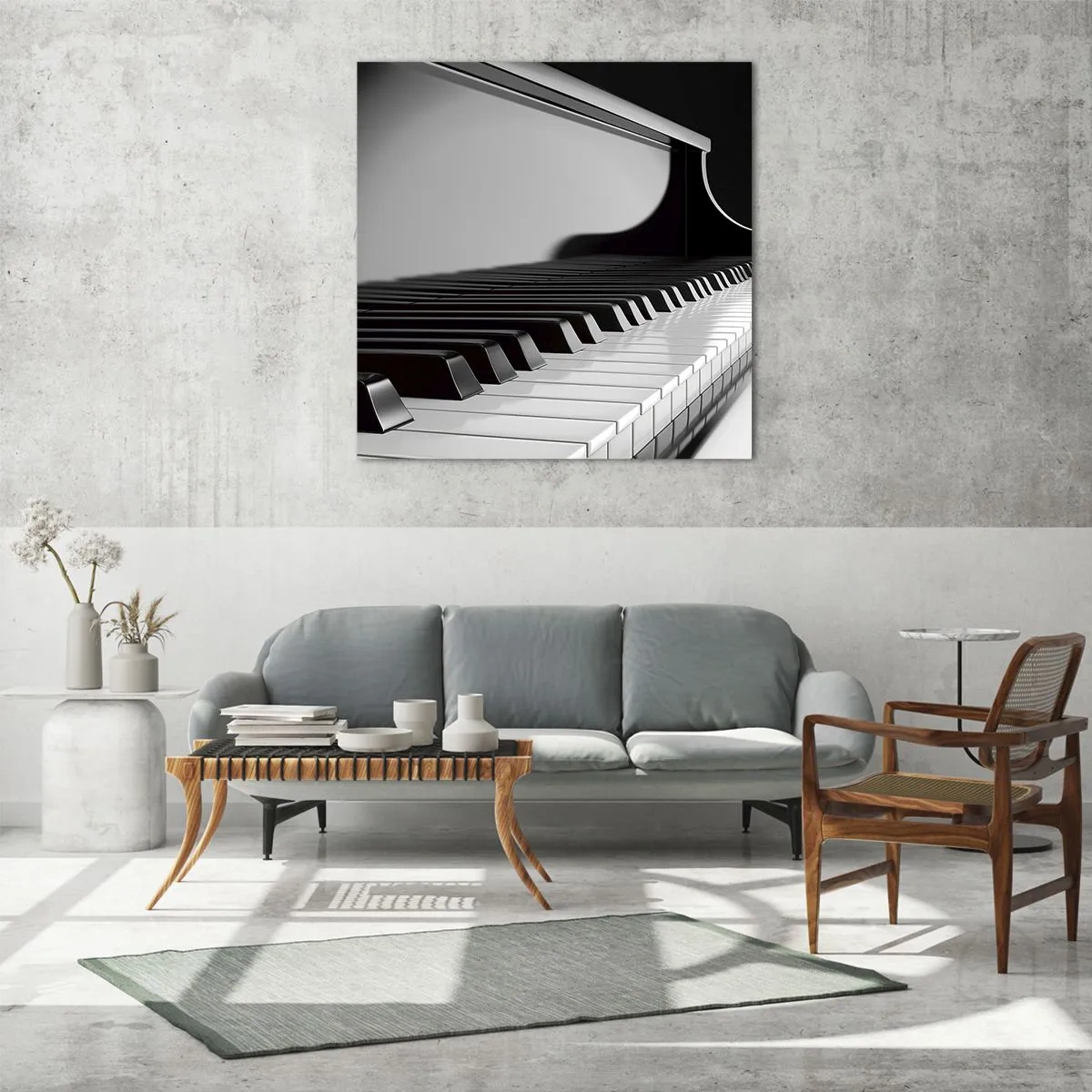 Obraz na szkle - Harmonia kształtów i barw - 70x70 cm