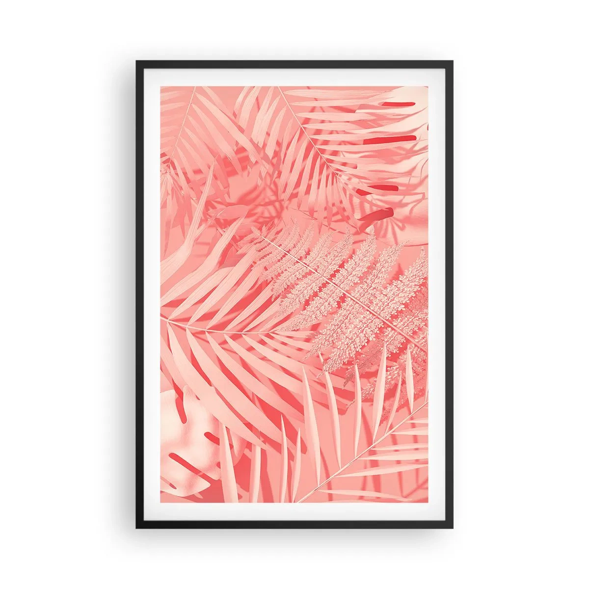 Plakat w czarnej ramie - Różowy koncept - 61x91 cm