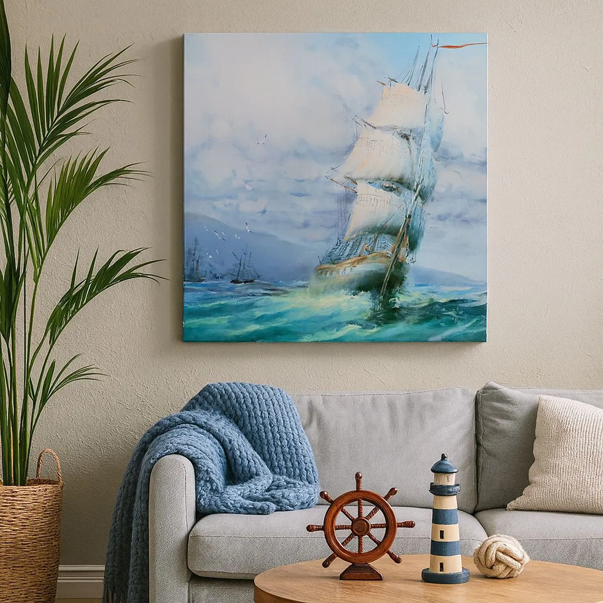 Obraz na płótnie - Pomyślnych wiatrów - 30x30 cm