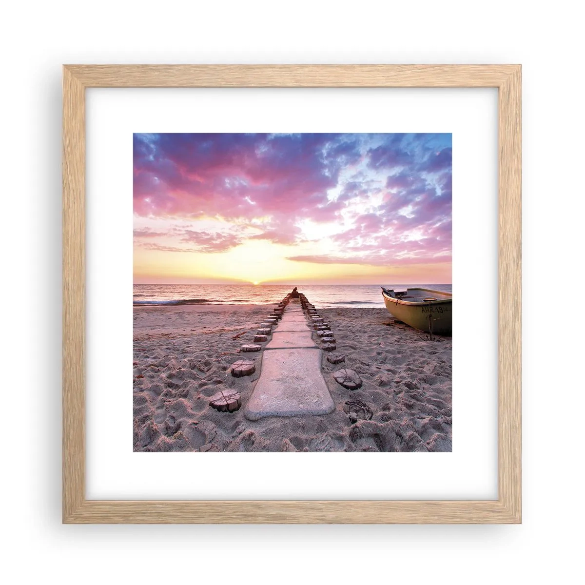 Plakat w ramie jasny dąb - Chwila głębokiego przeżycia - 30x30 cm