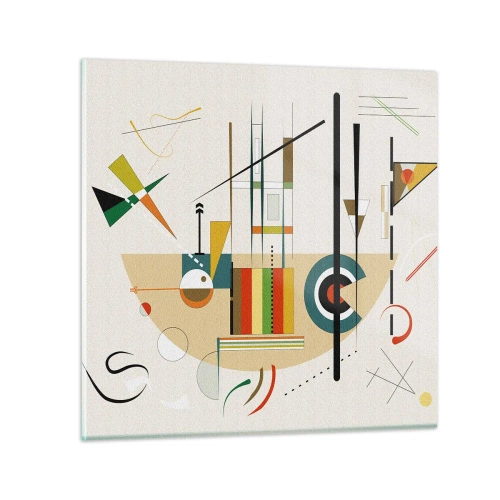 Obraz na szkle - I świat się śmieje - 60x60 cm