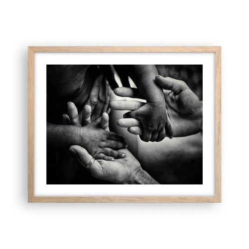 Plakat w ramie jasny dąb - Być człowiekiem - 50x40 cm