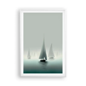Plakat w białej ramie - Zbudowane z mgły - 61x91 cm