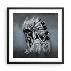 Plakat w czarnej ramie - Powrót do korzeni - 50x50 cm