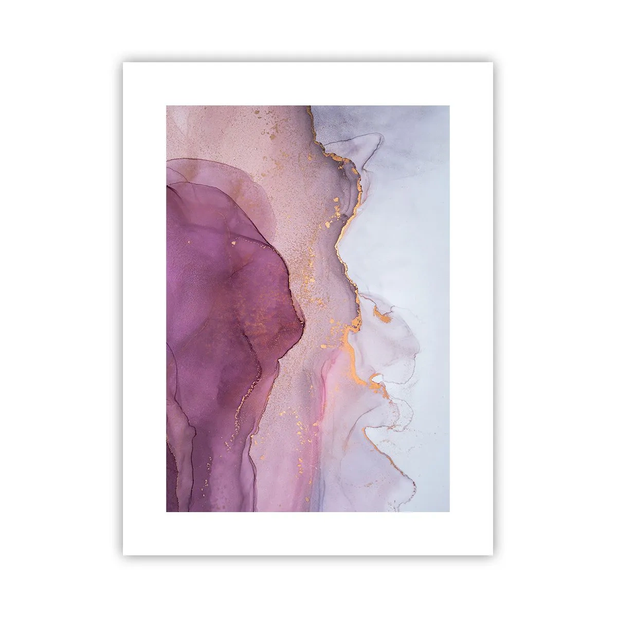 Plakat - Fale lila i fioletu - 30x40 cm