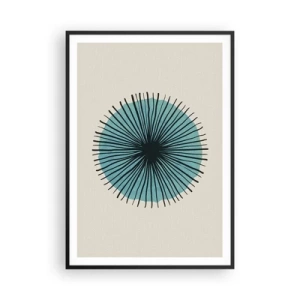 Plakat w czarnej ramie - Promieniście na błękicie - 70x100 cm