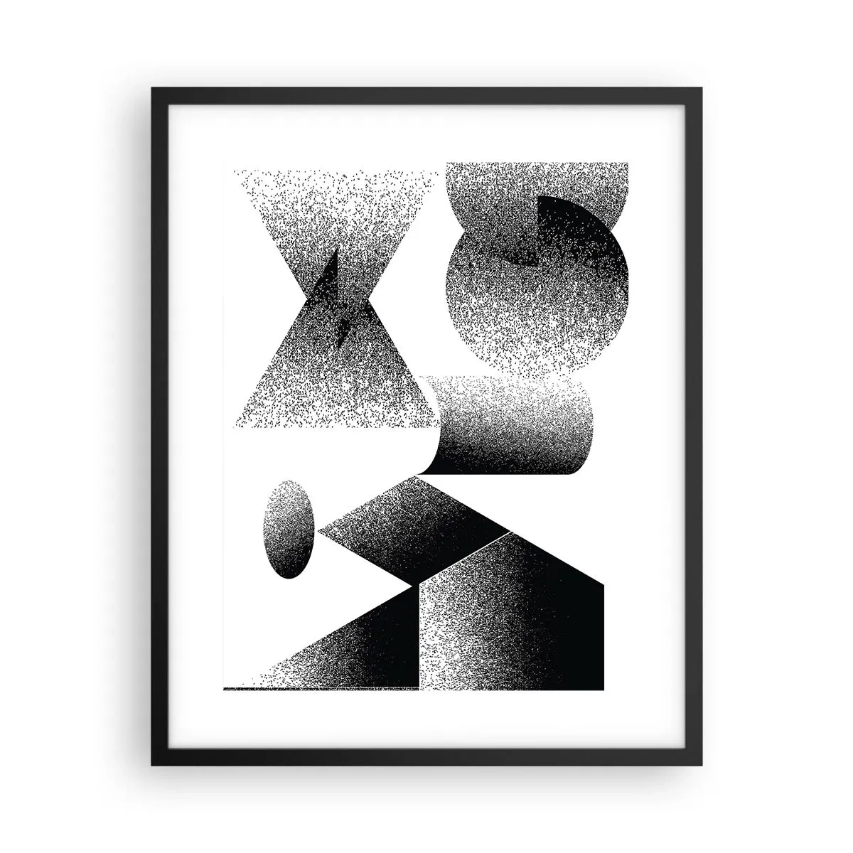 Plakat w czarnej ramie - Kąty i owale - 40x50 cm