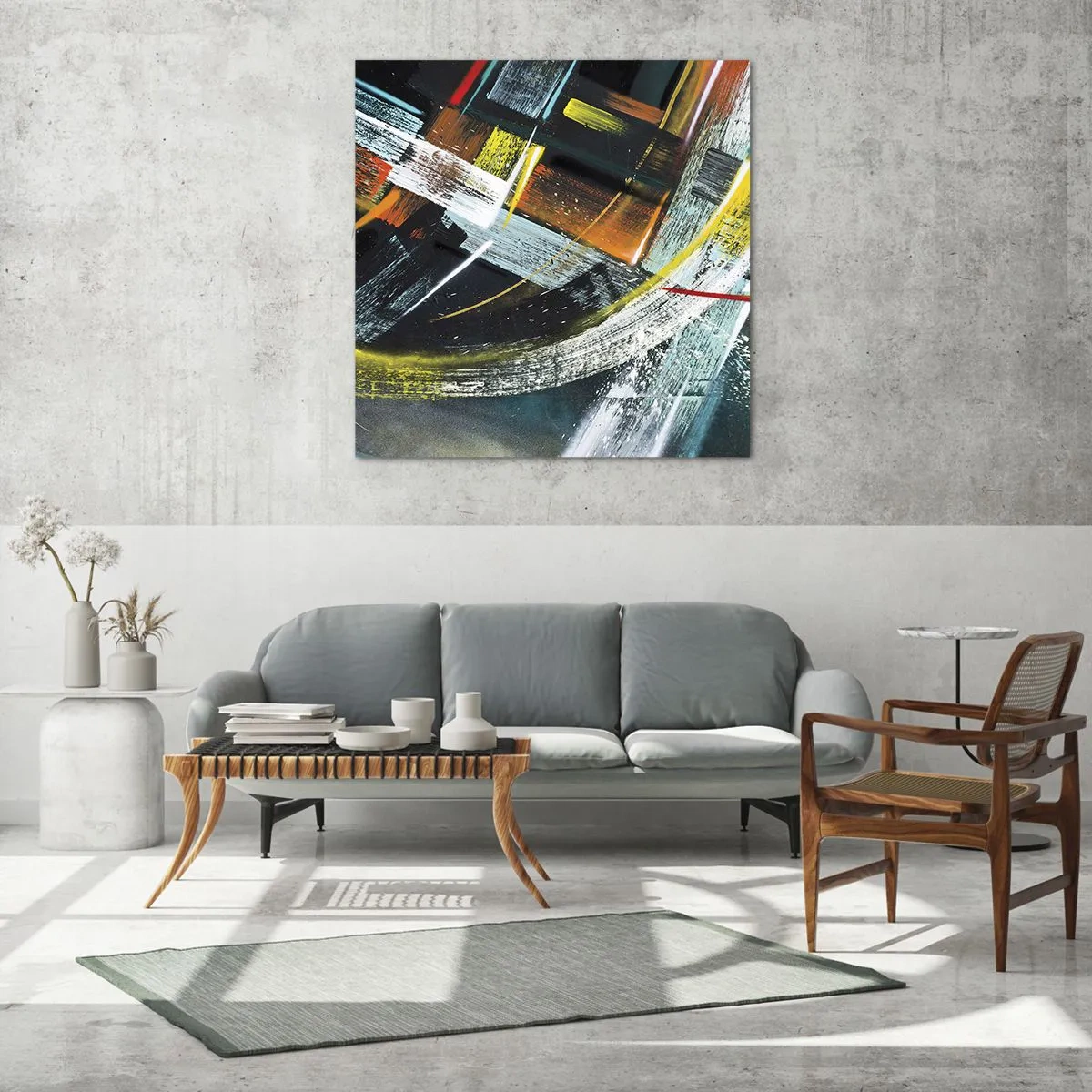 Obraz na szkle - Energia ruchu - 50x50 cm