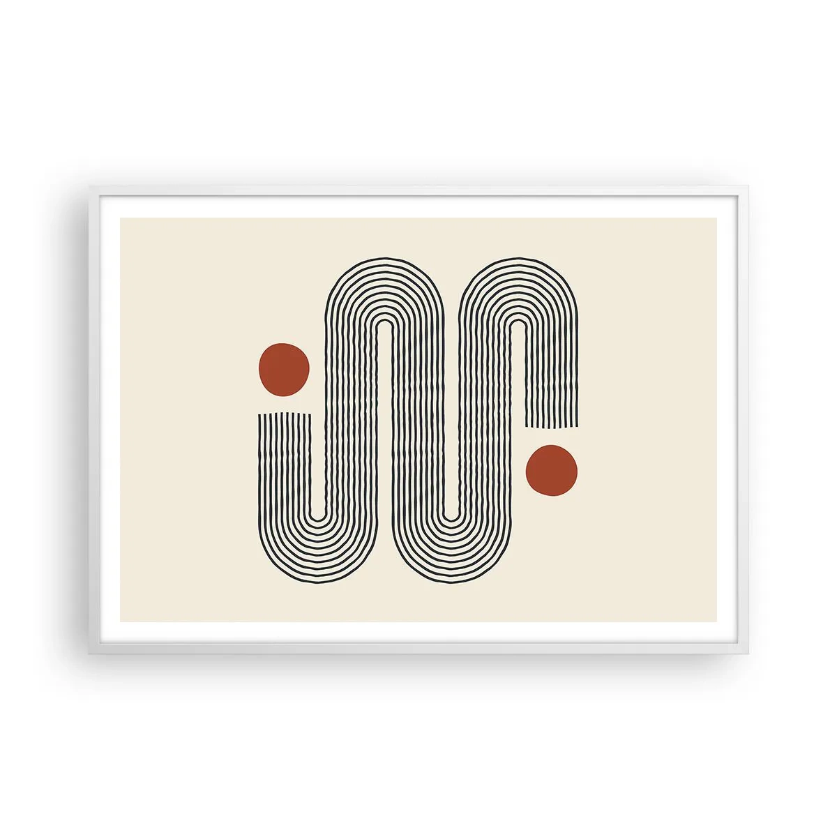 Plakat w białej ramie - Od początku do końca - 100x70 cm