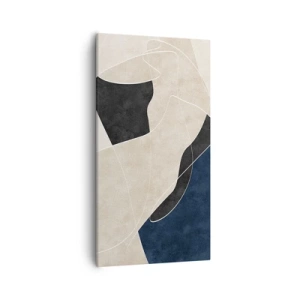 Obraz na płótnie - Kompozycja abstrakcyjna – kontrast barw - 55x100 cm