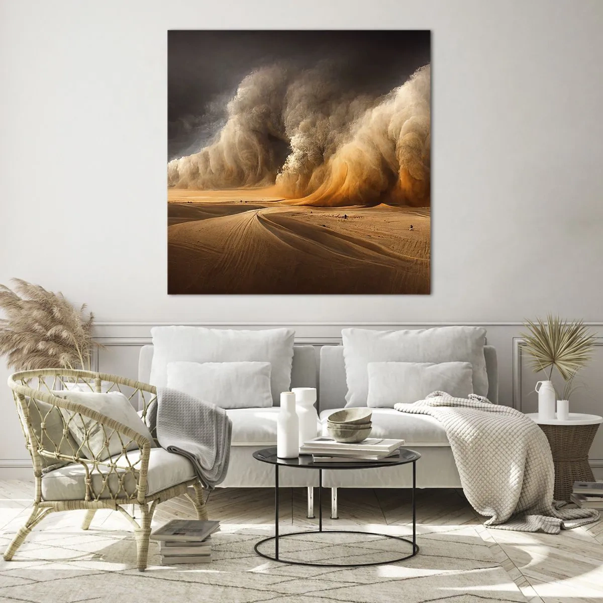 Obraz na szkle - Gniew pustyni - 40x40 cm