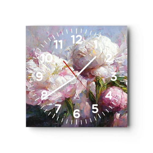Zegar ścienny - Kipiący życiem bukiet - 40x40 cm