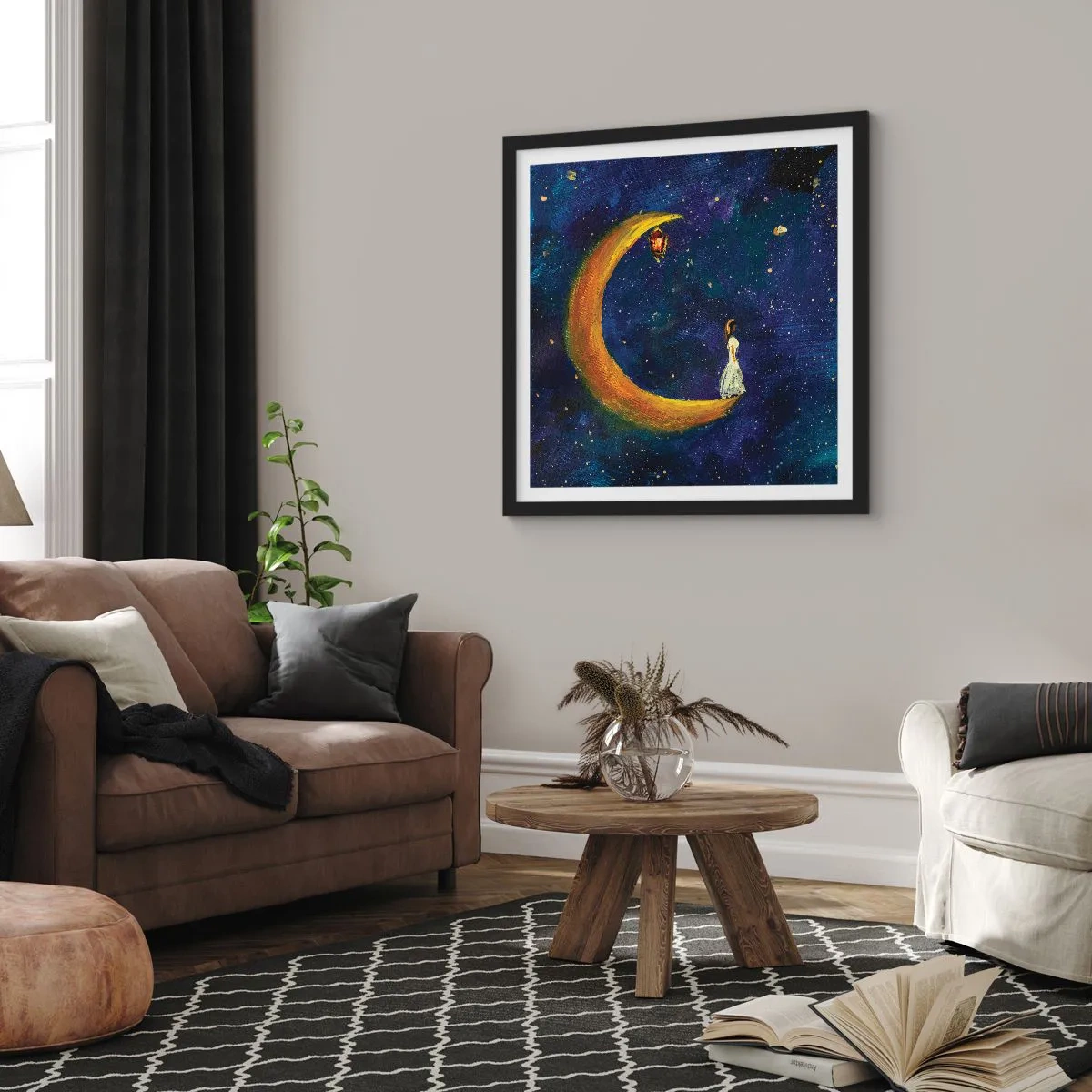 Plakat w czarnej ramie - Wołanie świata - 30x30 cm