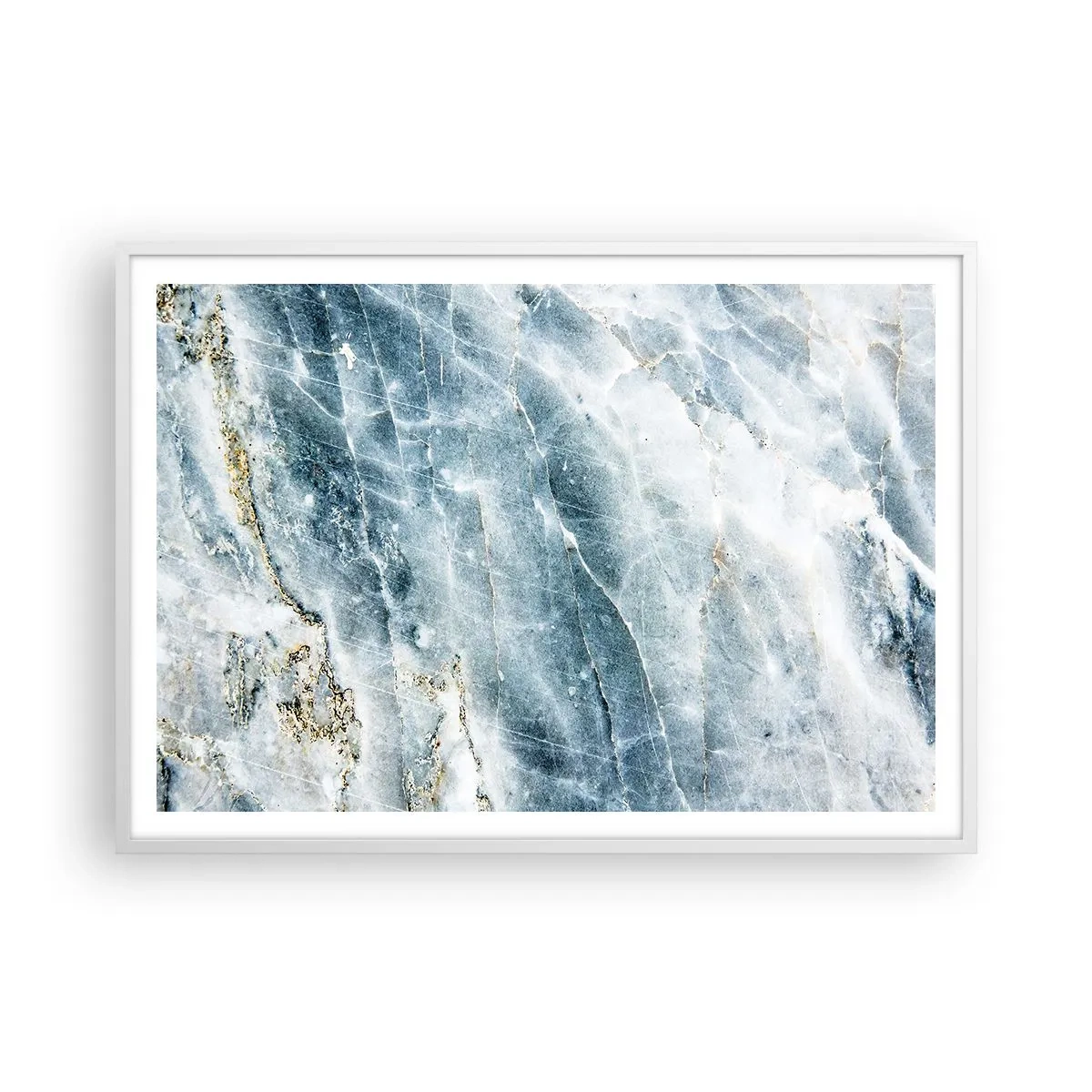 Plakat w białej ramie - Lodowy świat - 100x70 cm