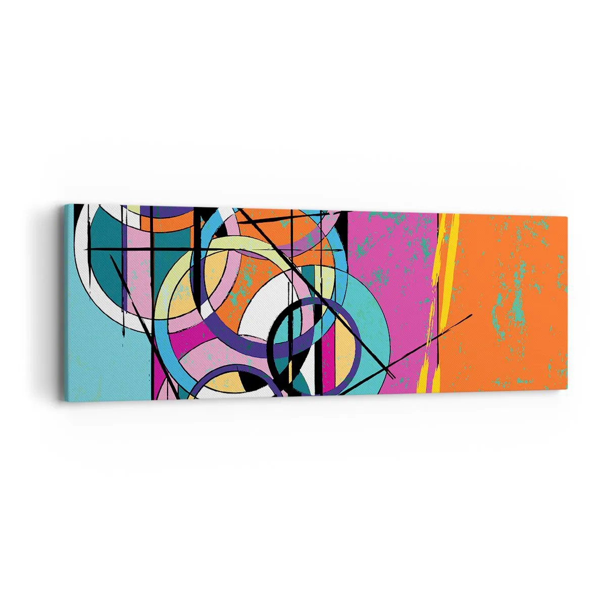 Obraz na płótnie - Koło za kołem - 90x30 cm