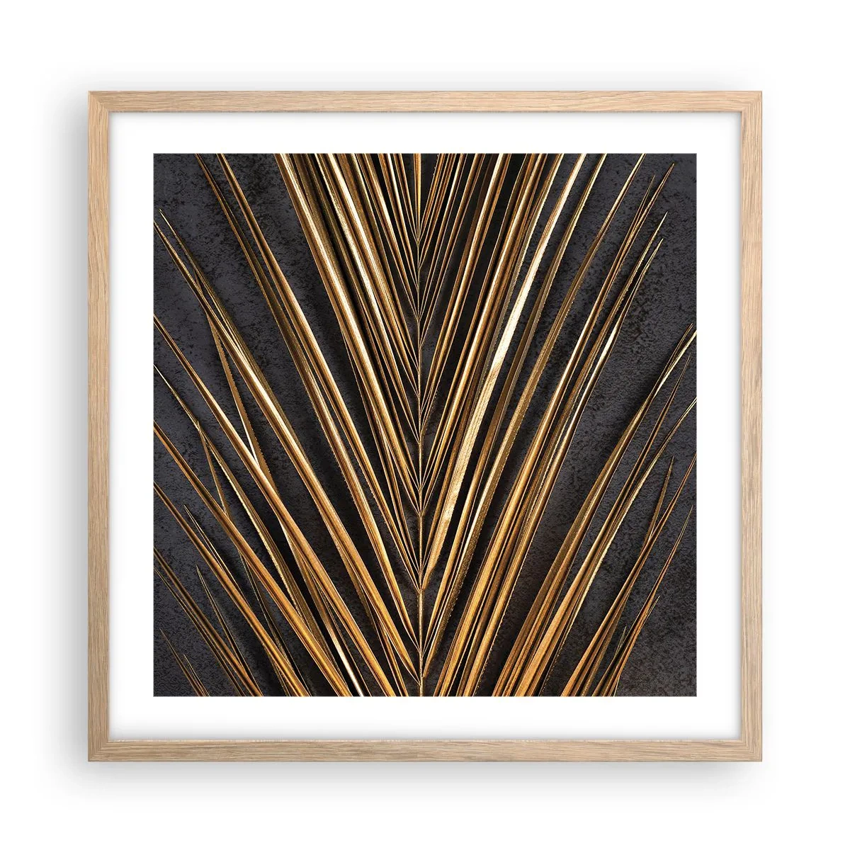 Plakat w ramie jasny dąb - Złoto tropików - 50x50 cm
