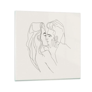 Obraz na szkle - Splątani uczuciem - 30x30 cm
