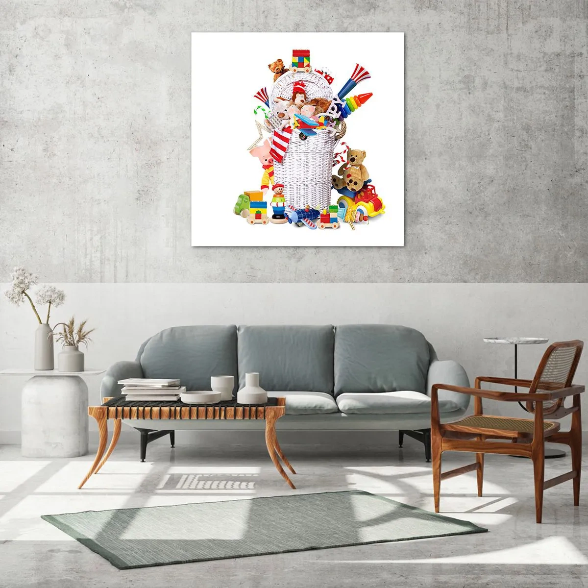 Obraz na szkle - Skarby malucha - 40x40 cm