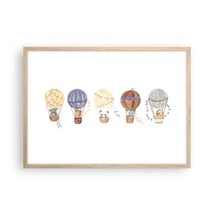 Plakat w ramie jasny dąb - Przyjaciele w podróży - 70x50 cm