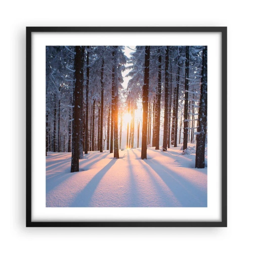 Plakat w czarnej ramie - Wyraźnie czarno na białym - 50x50 cm