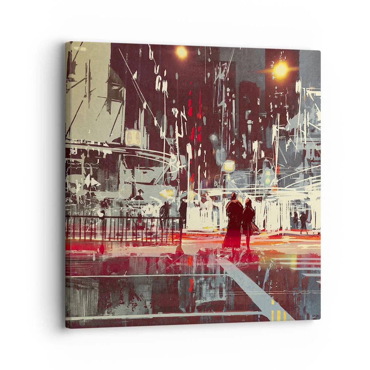 Obraz na płótnie - Wielkomiejska przeprawa - 30x30 cm