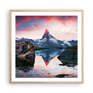 Plakat w ramie jasny dąb - Serce gór jest gorące - 60x60 cm