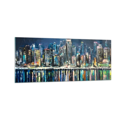 Obraz na szkle - Kaskada swiateł - 100x40 cm