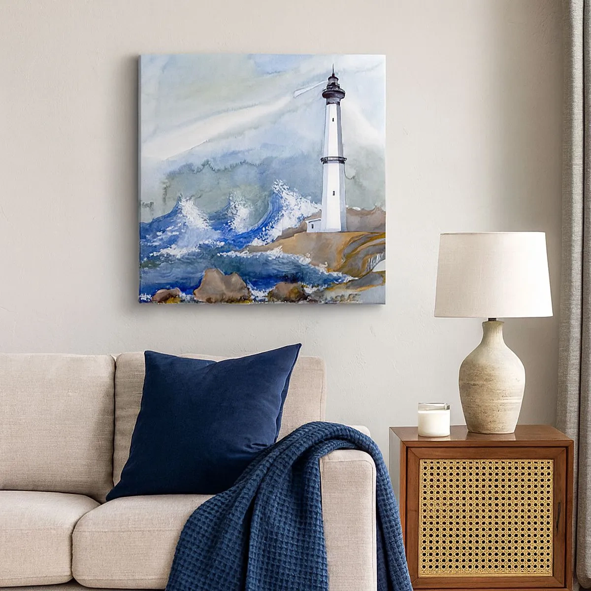 Obraz na płótnie - Przeciwko ciemności i nawałnicy - 30x30 cm