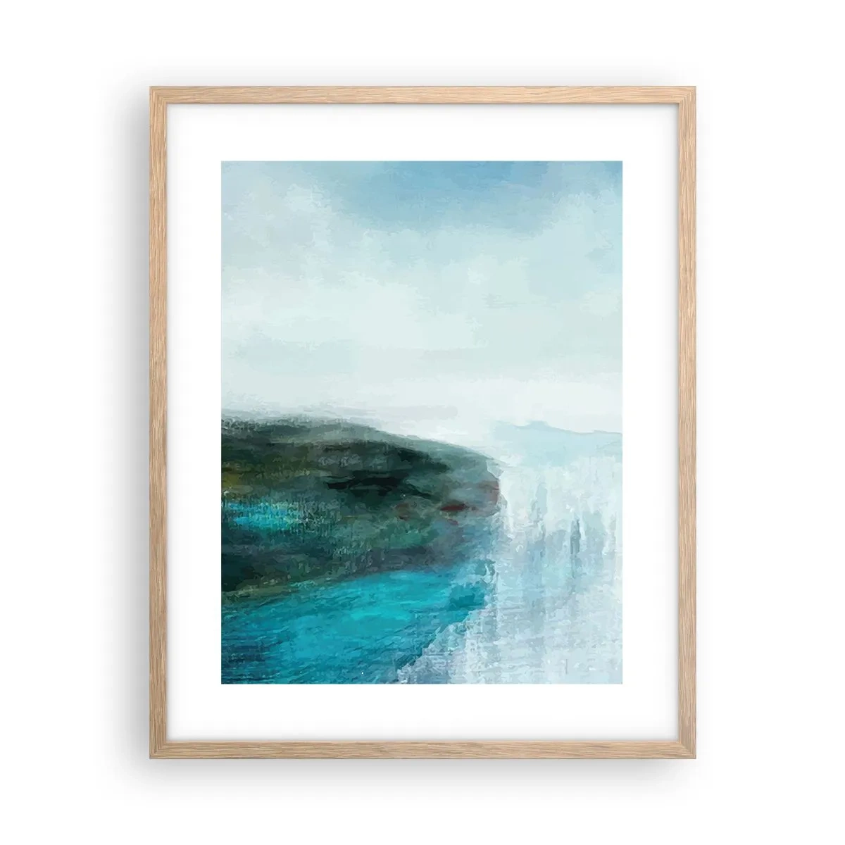 Plakat w ramie jasny dąb - Abstrakcja marynistyczna - 40x50 cm