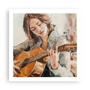 Plakat - Koncert na gitarę i dziewczęce serce - 60x60 cm