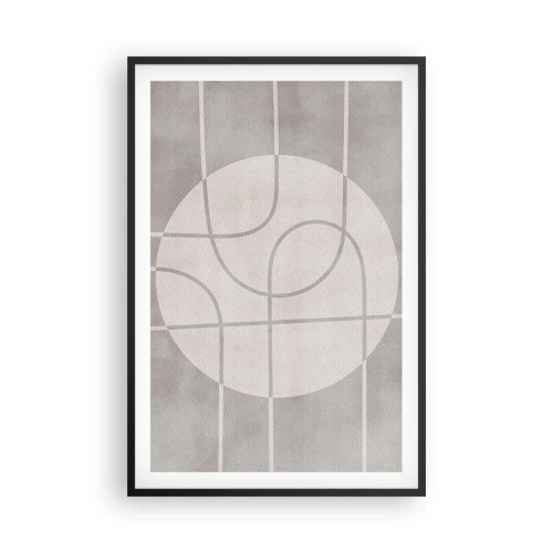 Plakat w czarnej ramie - Koliście i na wprost - 61x91 cm