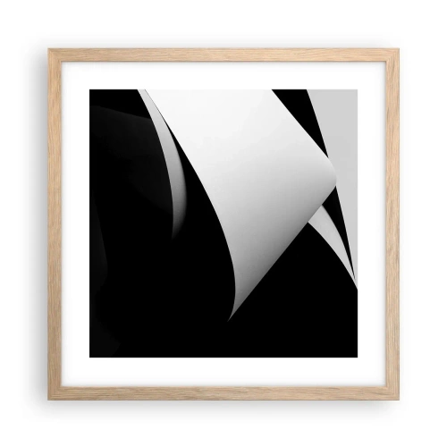 Plakat w ramie jasny dąb - Płaszczyzny światła z głębi cienia - 40x40 cm