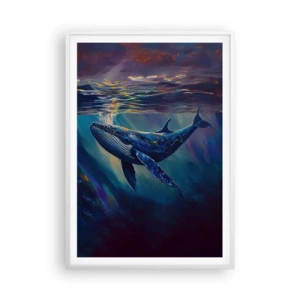 Plakat w białej ramie - Witaj w moim świecie - 70x100 cm