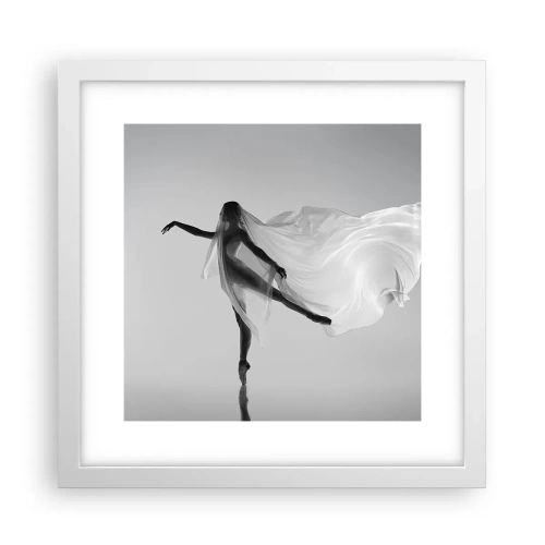Plakat w białej ramie - Lekkość i wdzięk - 30x30 cm
