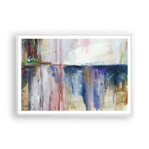 Plakat w białej ramie - Barwne wrażenia i skojarzenia - 100x70 cm
