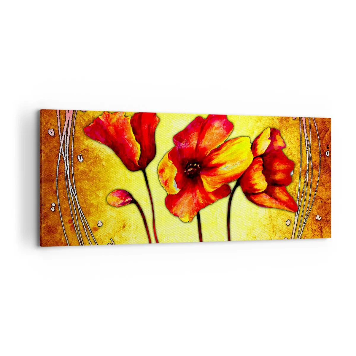 Obraz na płótnie - W secesyjnej dekoracji - 100x40 cm