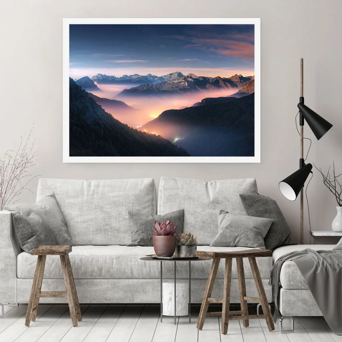 Plakat - Światło w dolinach - 91x61 cm
