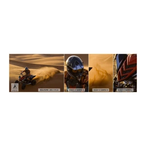 Fototapeta Próbka Samoprzylepna Deluxe Sticker - Na falach piasku - Quad, Motoryzacja, Pustynia - 100x30 cm
