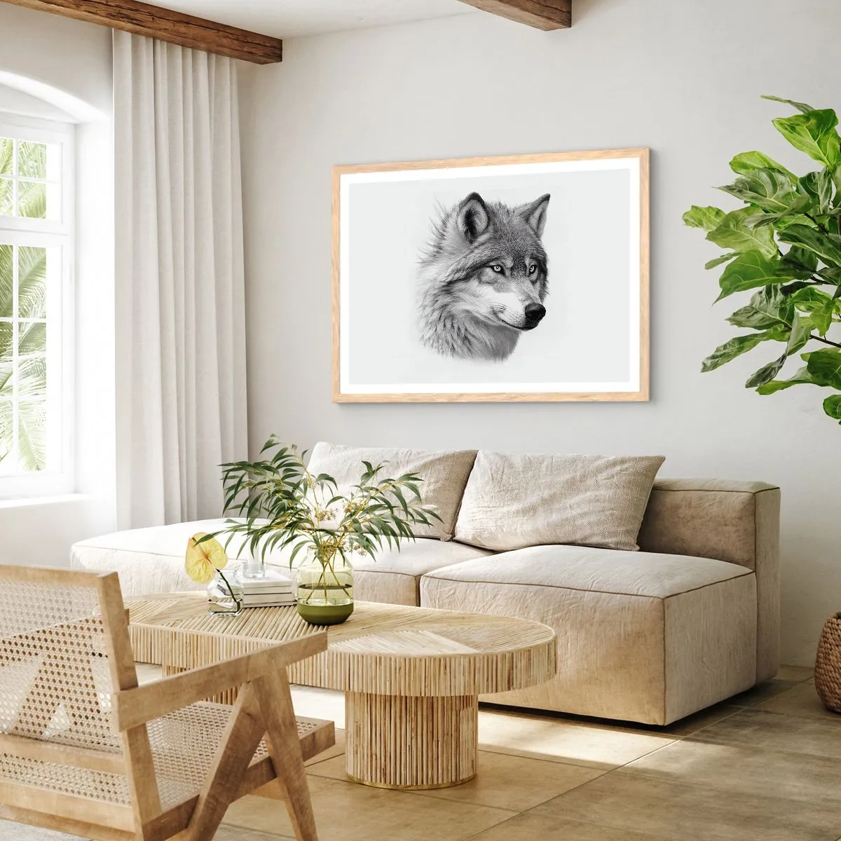 Plakat w ramie jasny dąb - Alfa – bez wątpienia - 70x50 cm