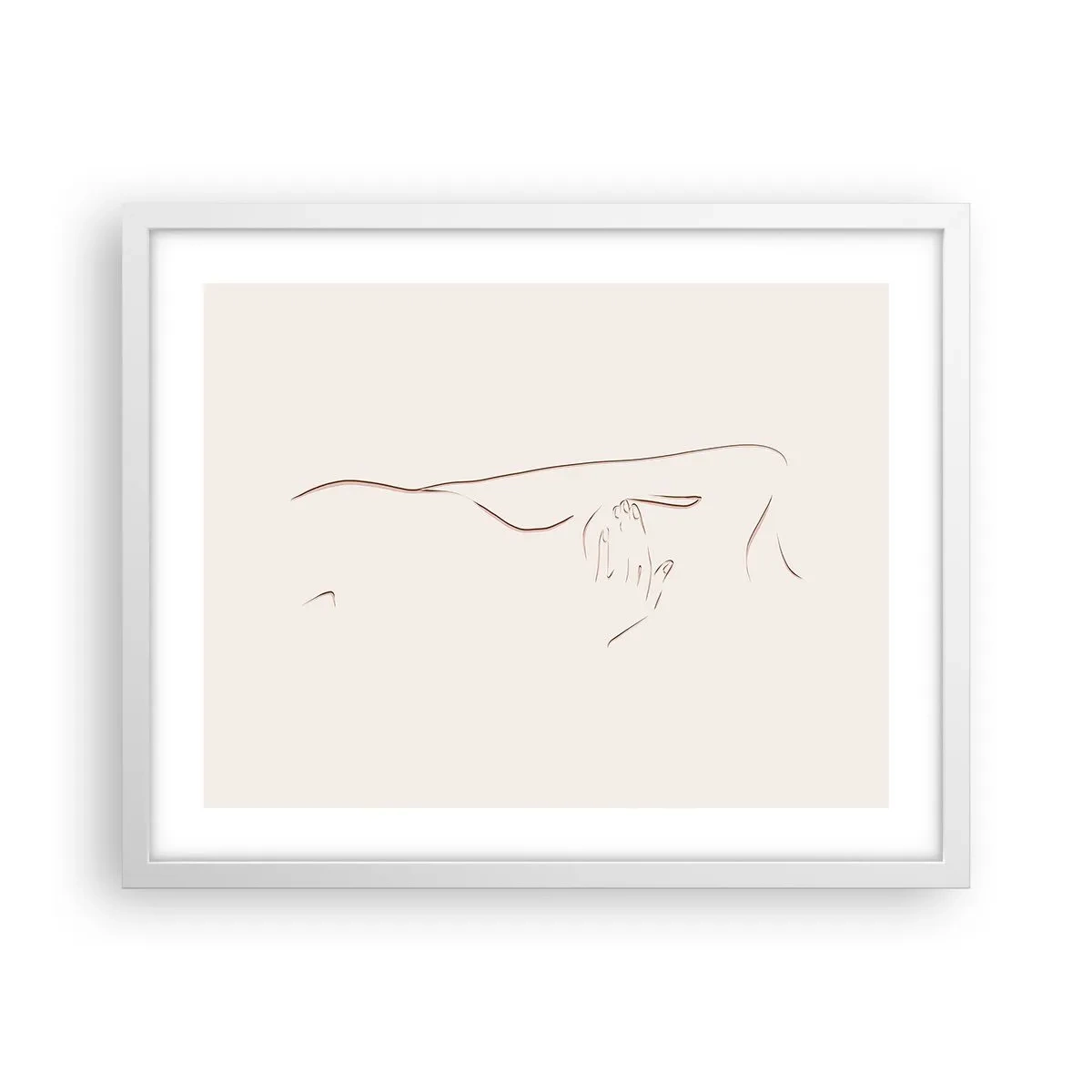 Plakat w białej ramie - Kształt pragnienia - 50x40 cm