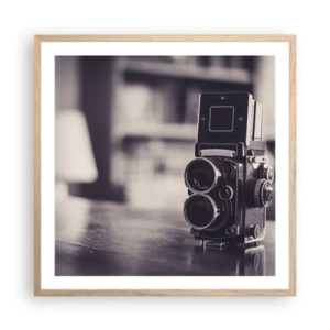 Plakat w ramie jasny dąb - Magia starej fotografii - 60x60 cm