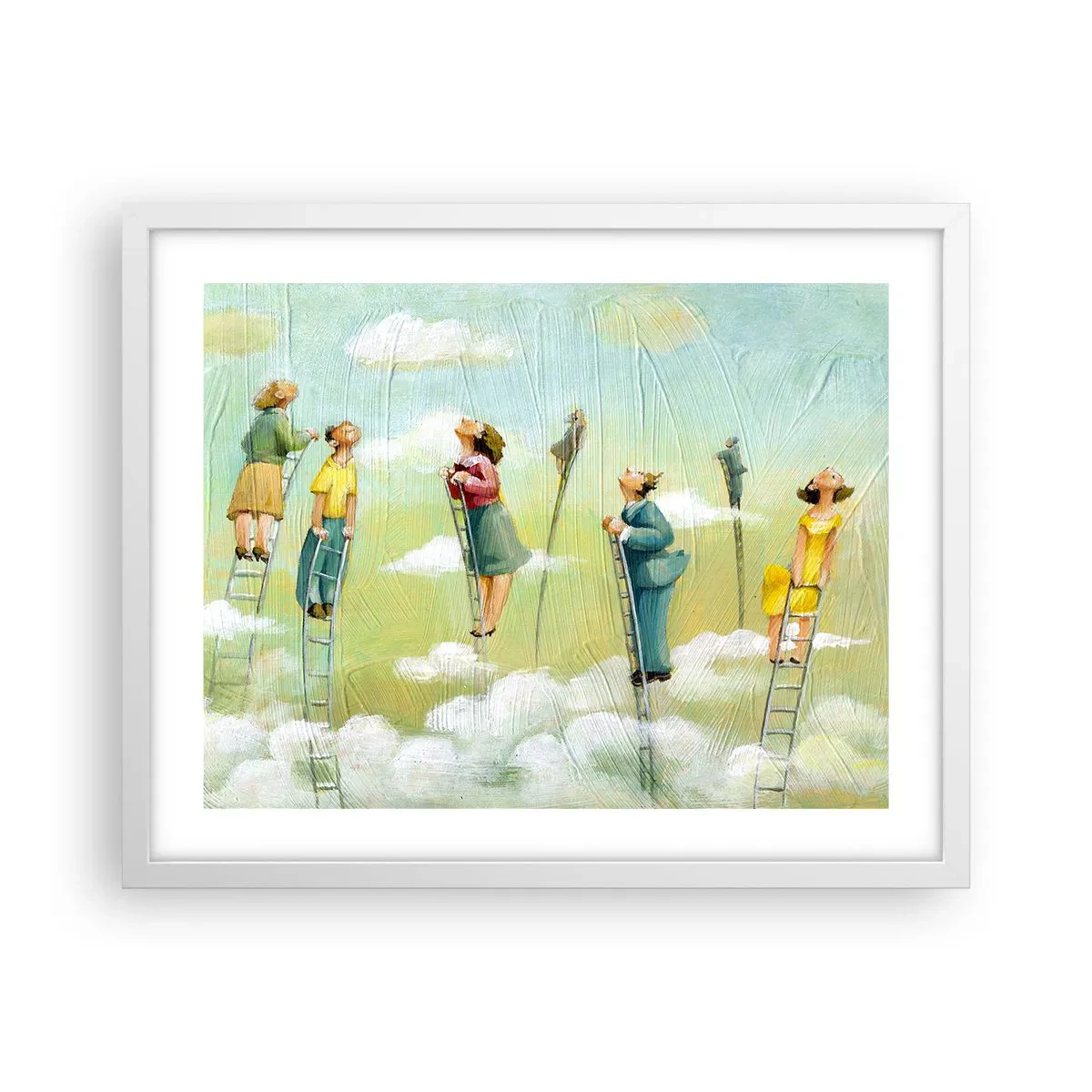 Plakat w białej ramie - Za swoim marzeniem - 50x40 cm