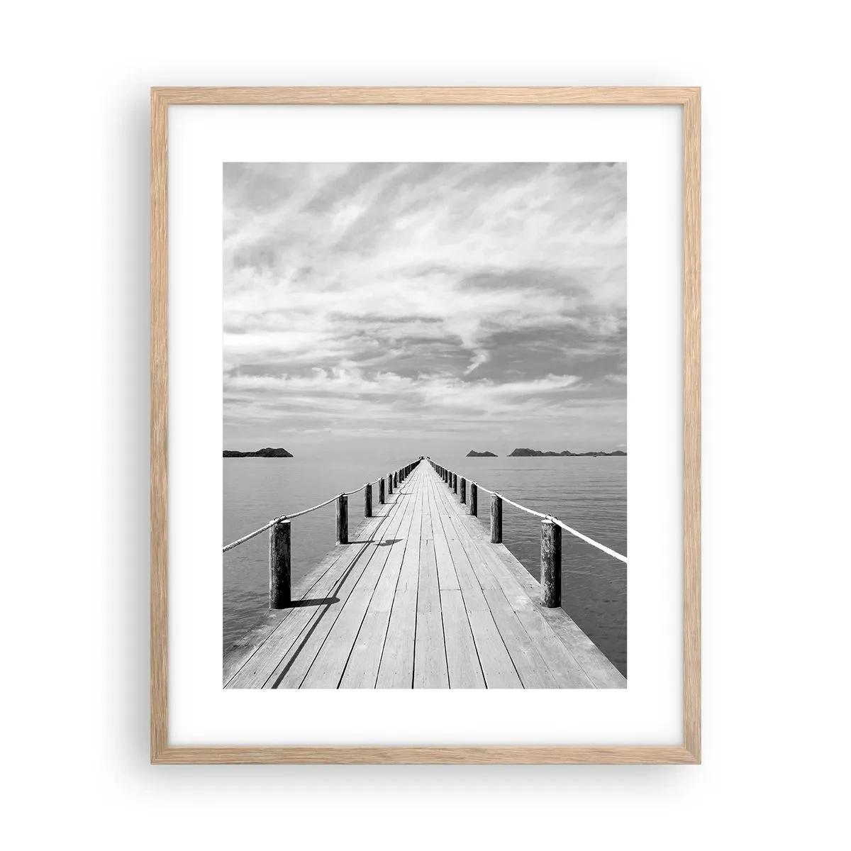 Plakat w ramie jasny dąb - A może podróż… - 40x50 cm