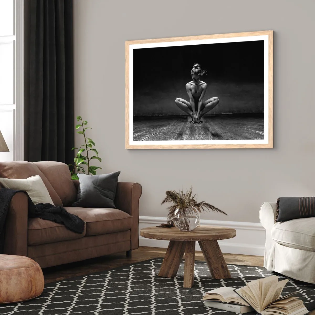 Plakat w ramie jasny dąb - Skupienie tanecznej energii - 40x30 cm