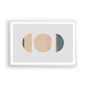 Plakat w białej ramie - Koło za kołem - 91x61 cm