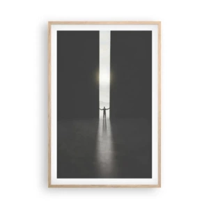 Plakat w ramie jasny dąb - Krok do jasnej przyszłości - 61x91 cm