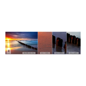 Fototapeta Próbka Samoprzylepna Deluxe Sticker - Posłuchaj ciszy - Krajobraz, Zachód Słońca, Plaża - 100x30 cm